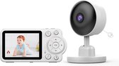 Babyfoon Met Camera - 2,8 Inch Monitor - Zoom Functie - Nachtzicht - Huil alarm - Draadloos -Tempratuur Detectie - Spraak Intercom