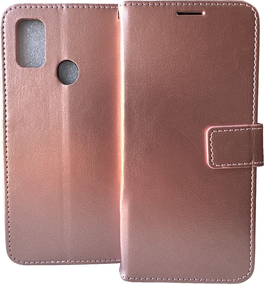 Portemonnee Book Case Hoesje Geschikt voor: Samsung Galaxy A21s - Rosegoud