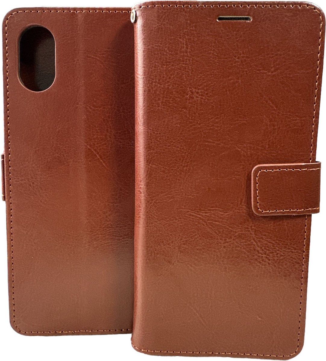 Portemonnee Book Case Hoesje Geschikt voor: Samsung Galaxy A03 Core - bruin