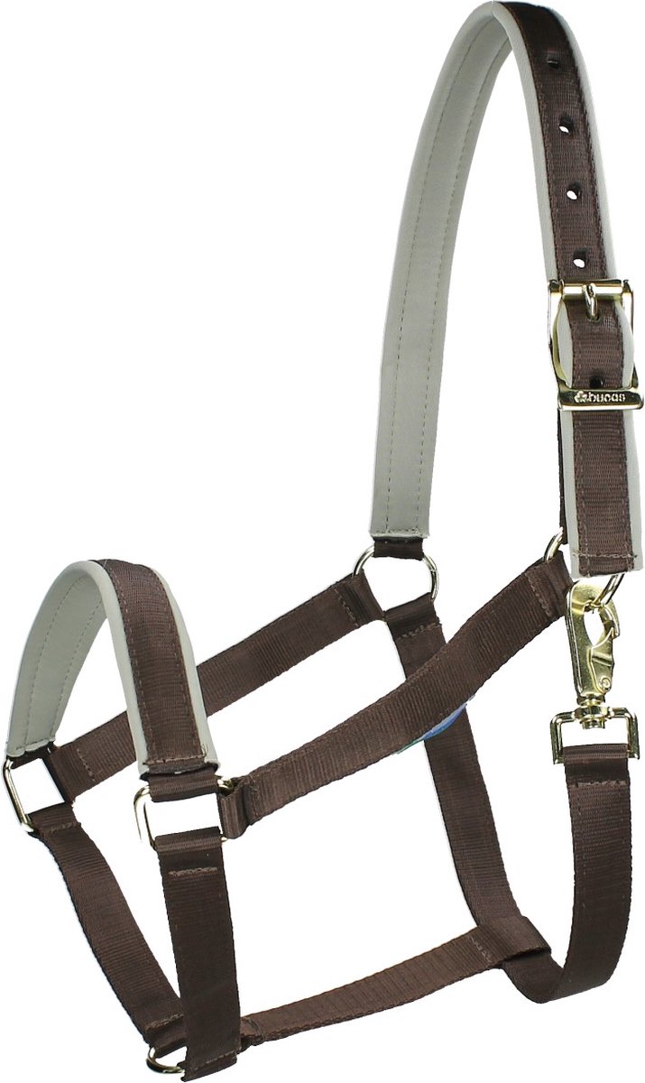 Bucas Halster Dublin Bruin-zilver - extra Groot