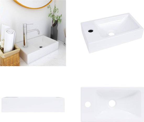 DIFFERNZ Wastafel Somero keramiek wit 80x38 cm kopen