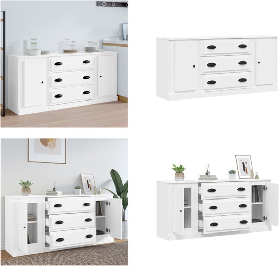 Dressoir 60x31x84 cm bewerkt hout wit kopen