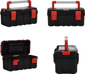 vidaXL Boîte à outils 55x28x26-5 cm Noir et Rouge - Boîte à outils - Boîtes à outils - Organisateur d'outils - Boîte de rangement