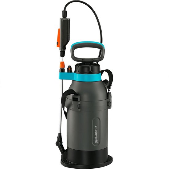 Gardena 5L Drukspuit Plus kunststof tuinspuit met verstelbare messing sproeikop en zichtstroken