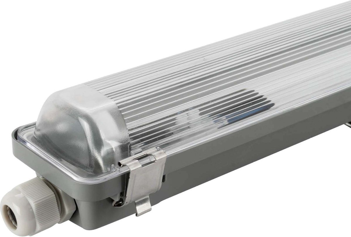 LEDVION LED Armatuur 60CM Clips - IP65 - Excl. LED Buis Grijs