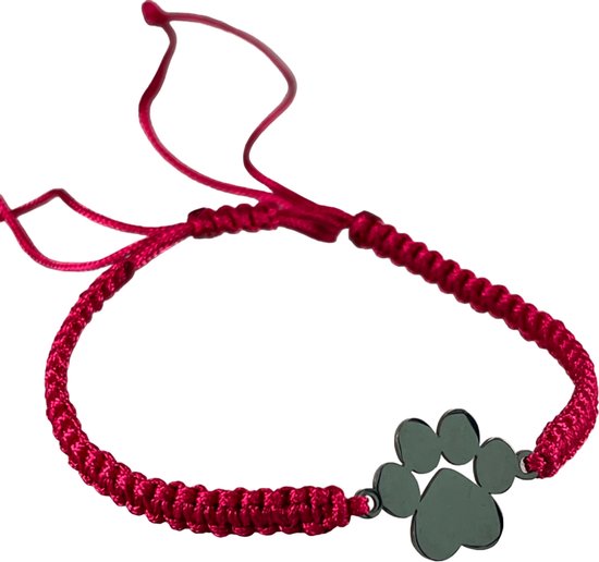 Armband Honden Poot - Zilveren pootje - Roze - Dog Love - Vrouw - Lieve Jewels