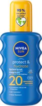 NIVEA SUN Zonnebrand Spray Protect & Hydrate SPF 20 - Zonnespray - 200 ml