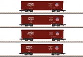 Märklin 82497 Z set van 4 gesloten goederenwagens van de Union Pacific