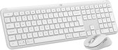 Logitech MK950 Signature Slim Combo - Draadloos Toetsenbord en Muis - US international - Qwerty - Off White