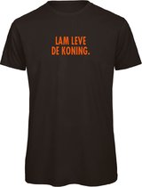 Koningsdag t-shirt zwart 3XL - Lam leve de koning - soBAD. | Oranje hoodie dames | Oranje hoodie heren | Sweaters oranje | Koningsdag
