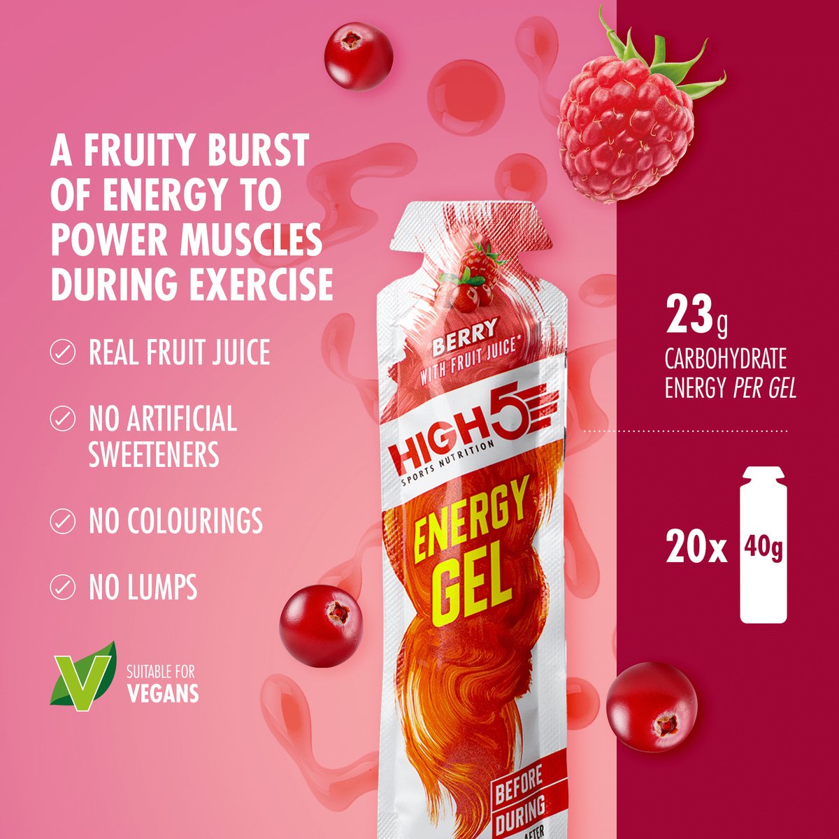 High5 - Energy Gel - 40 gr - Berry - Energiegel