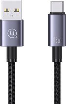USAMS - USB kabel - Type-C naar 3A - aluminium - snellaad- en datakabel - 0,25 m