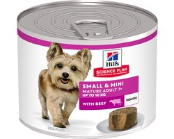 Hill's Science Plan Small & Mini Mature Adult Natvoer met Rund 12 x 200 gr