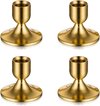 Kaarsenhouder Gouden Taper Kaarsen – Set van 4 Kandelaars Metaal Klein voor Ijzer Vintage Retro Decoratie Bruiloft Thanksgiving Kerst Advent Tafeldecoratie