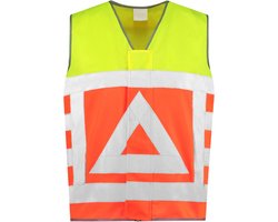 Veiligheidsvest verkeersregelaar 100% polyester geel-oranje maat S-M