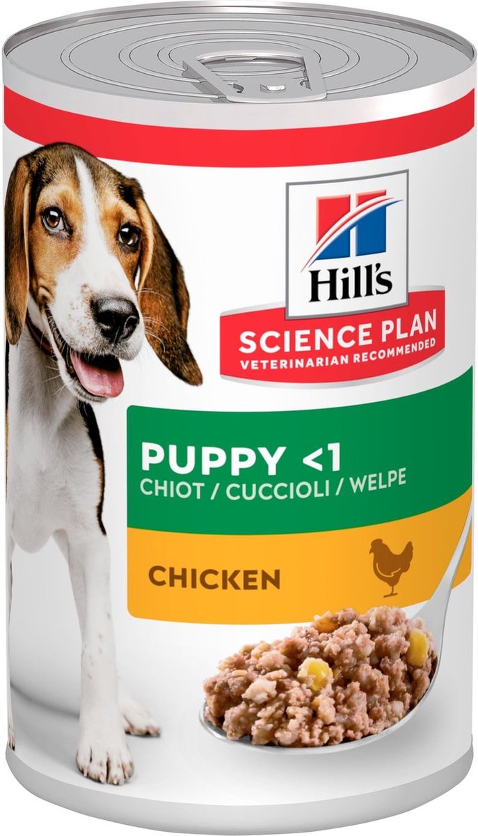 Hill's Science Plan Puppy Natvoer met Kip 12x370g