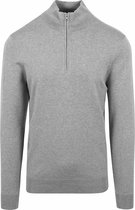 Profuomo - Half Zip Pullover Luxury Grijs - Heren - Maat M - Modern-fit