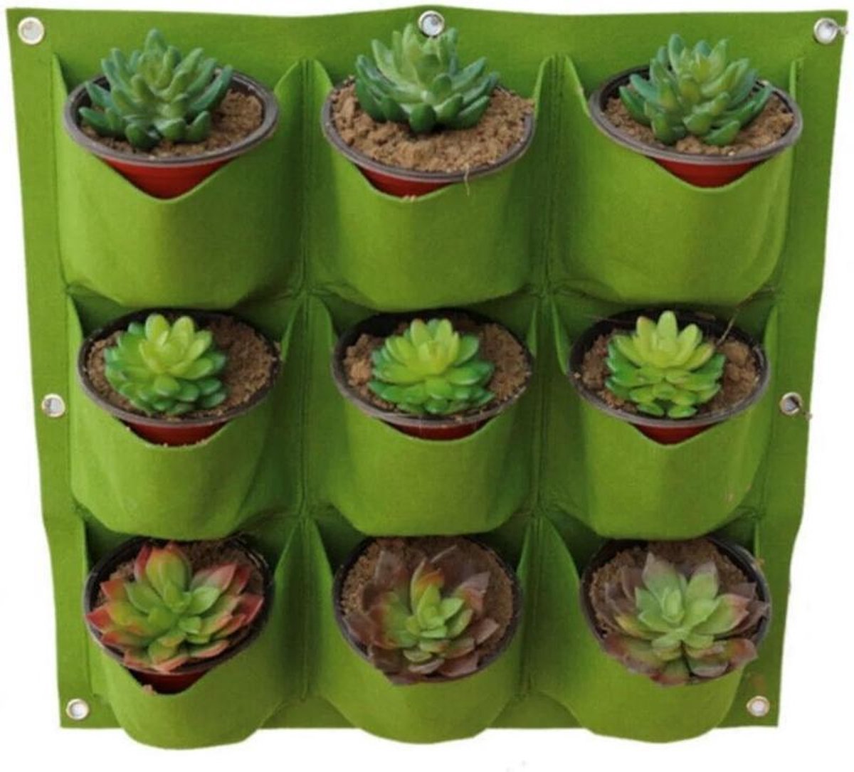 Jumada's - Hangende Plantenzak - Ophangbare plantenzak - Moestuin / Bloemen en Planten - 9 vakjes - 50 x 50 cm