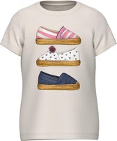 Name it t-shirt meisjes - ecru - NMFfang - maat 104