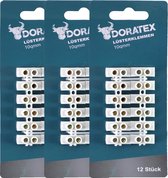Doratex Kroonsteentjes set - wit - 36x stuks - elektra artikelen