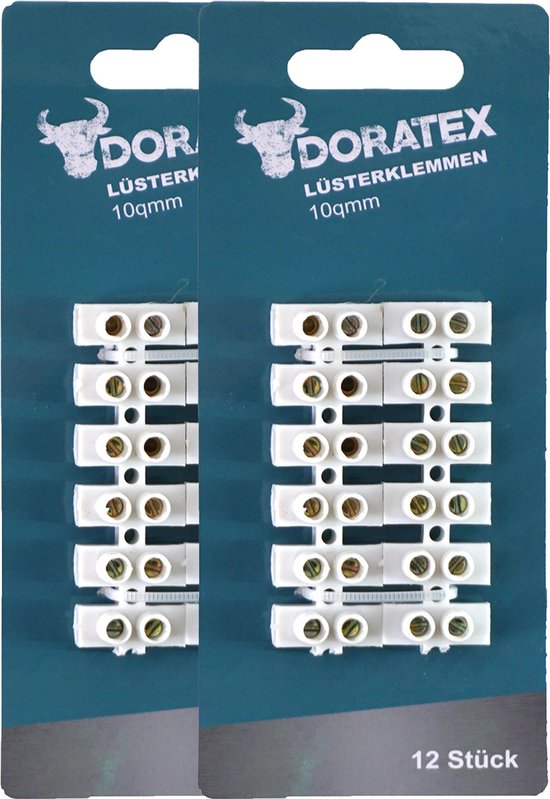Doratex Kroonsteentjes set - wit - 24x stuks - elektra artikelen