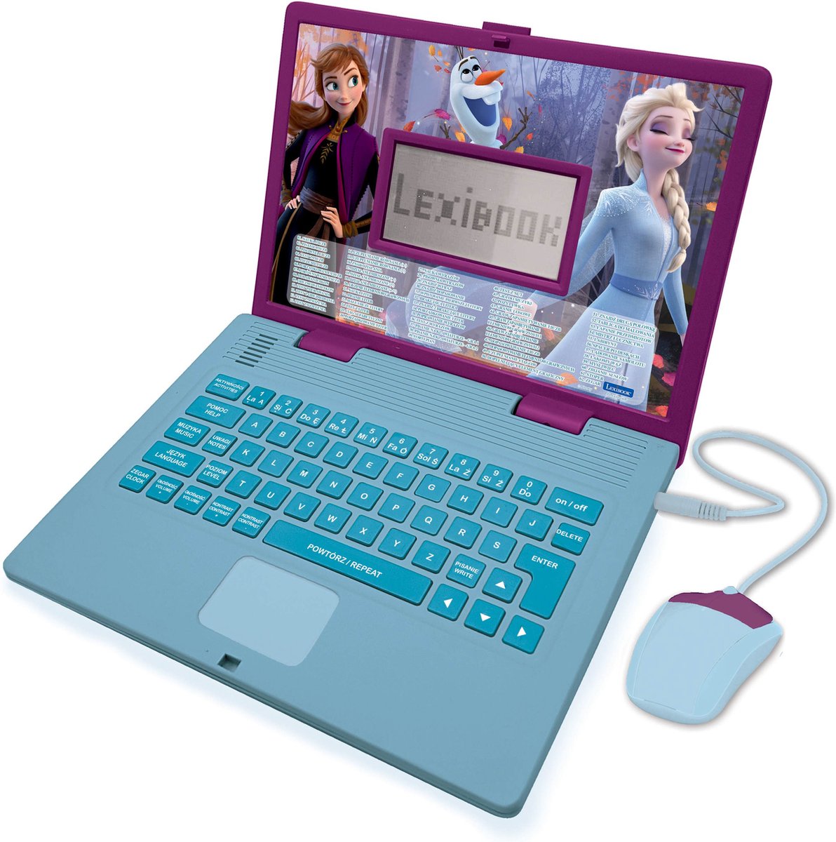 Tweetalige educatieve laptop Frozen - 124 activiteiten in het Engels / Pools