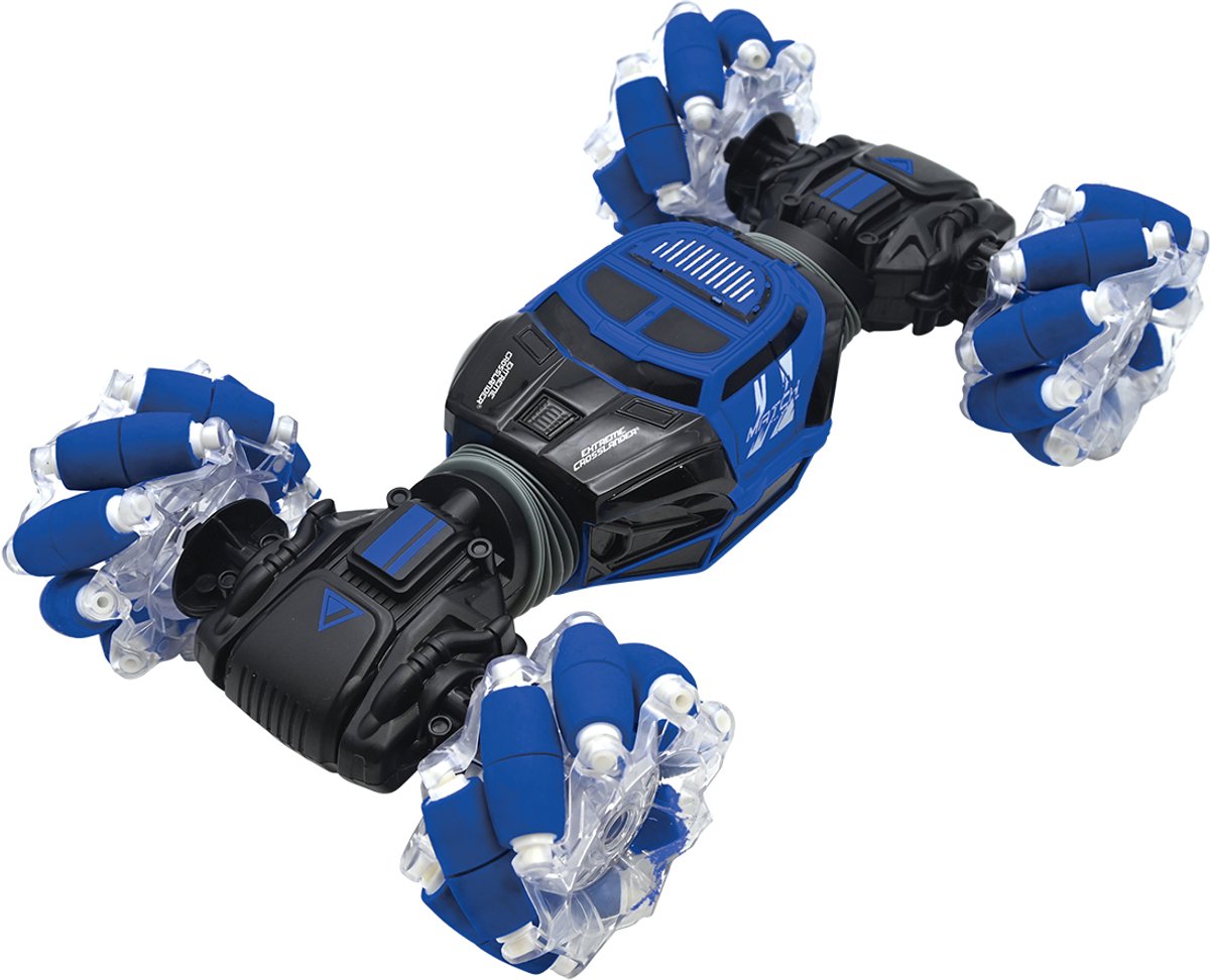 Extreme Crosslander® Oplaadbare stunt RC car met motion bediening, lights en music!