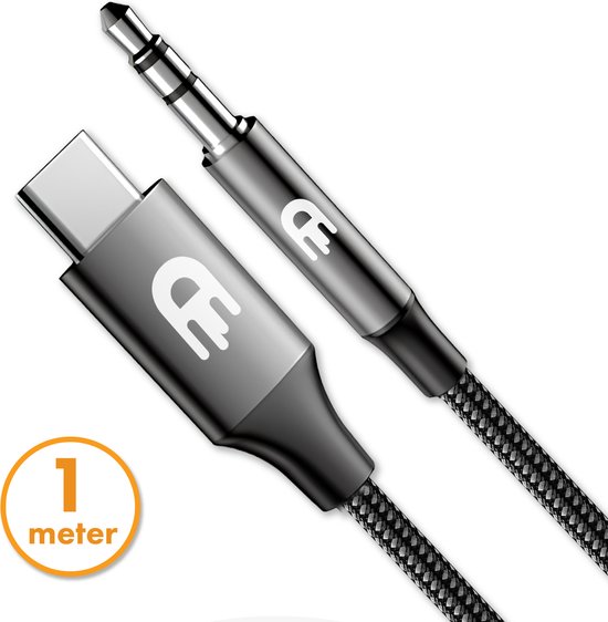 Drivv. USB C naar AUX Kabel - nylon - 1 meter