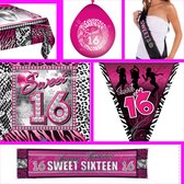 Sweet Sixteen Versierpakket, Sweet 16, Verjaardag. Versiering.