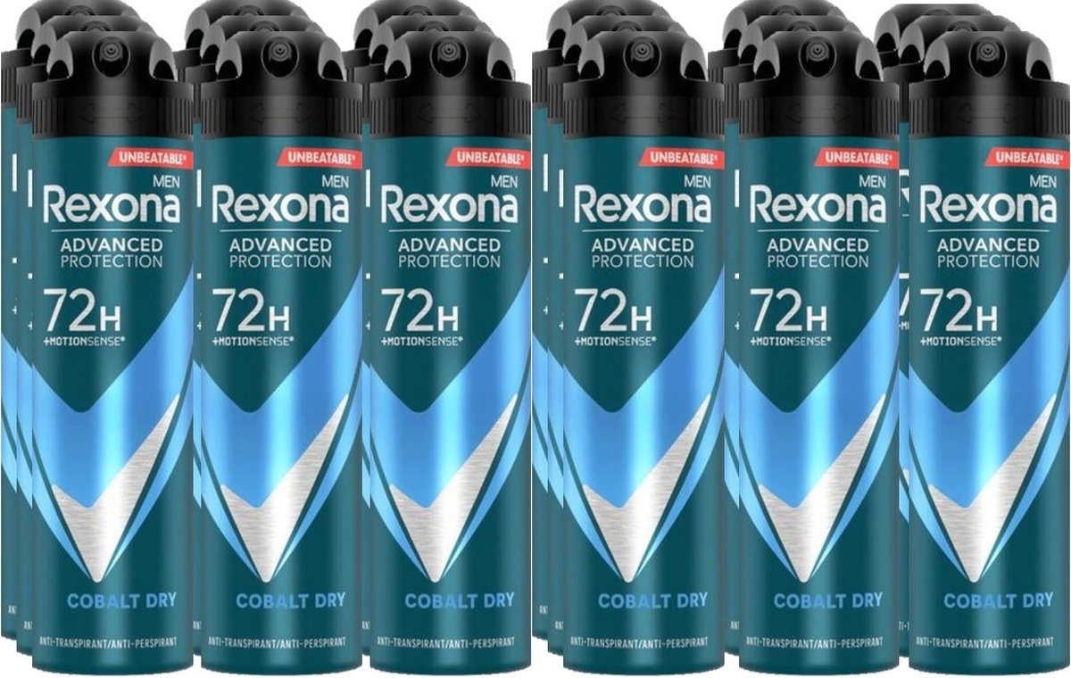Goedkoopste Rexona Deospray Men  Dry Cobalt - Voordeelverpakking 18 x 150 ml