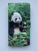 Boekhoesje - Panda - portemonnee hoesje met kaarthouders en magneetsluiting geschikt voor Samsung Galaxy S23