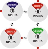 SHOP YOLO - Panneau pour lave-vaisselle de cuisine - Panneau magnétique pour lave-vaisselle propre et sale pour la cuisine - Tableau indicateur magnétique anti-rayures avec 2 autocollants double face