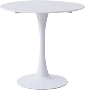 AllinShop® - Eettafel - Rond - Wit - Tafel - Koffietafel - Eetkamer - Woonkamer - Keuken - Nordic Stijl - 80x80x74CM