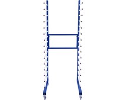 Combi Spray Droogrek Blauwe Trolley Eco Verfwerkplaats Houtbewerking Droge Opslag 4 360 Graden Wielen Mobiel 15 Lagen 25kg Per Laag 375kg Totale Capaciteit Verstelbare Breedte 182 H x 35/65 B x 59 D