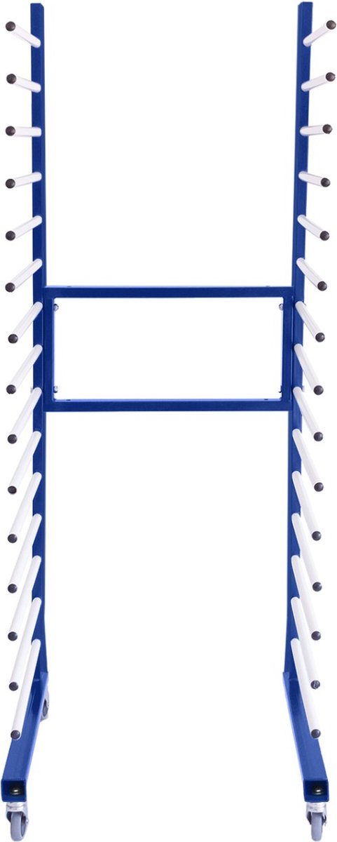 Goedkoopste Combi Spray Droogrek Blauwe Trolley Eco Verfwerkplaats Houtbewerking Droge Opslag 4 360 Graden Wielen Mobiel 15 Lagen 25kg Per Laag 375kg Totale Capaciteit Verstelbare Breedte 182 H x 35/65 B x 59 D