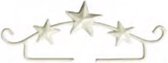 Decobeugel - borduur - opgang - 11cm - wit - sterren