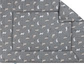 BINK Bedding Boxkleed Bunny 71 x 122 cm - vulling fiberfill 400 grams - konijn - hermelijn - das - grijs - taupe - beige - bloemen