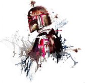 Fotobehang - Star Wars Watercolor Boba Fett 250x280cm - Vliesbehang