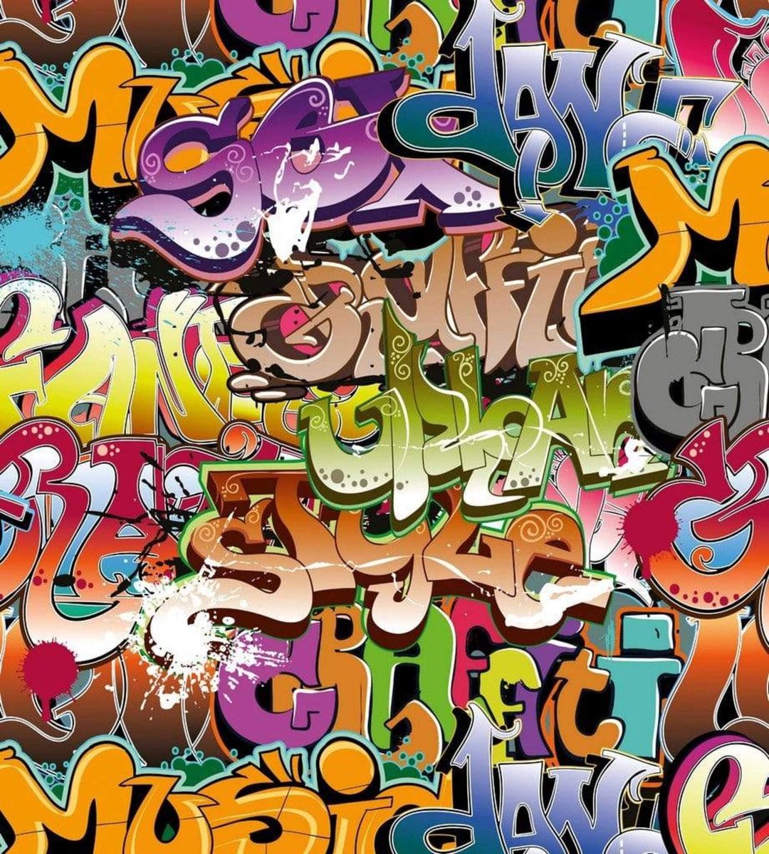 Fotobehang - Graffiti Art 225x250cm - Vliesbehang