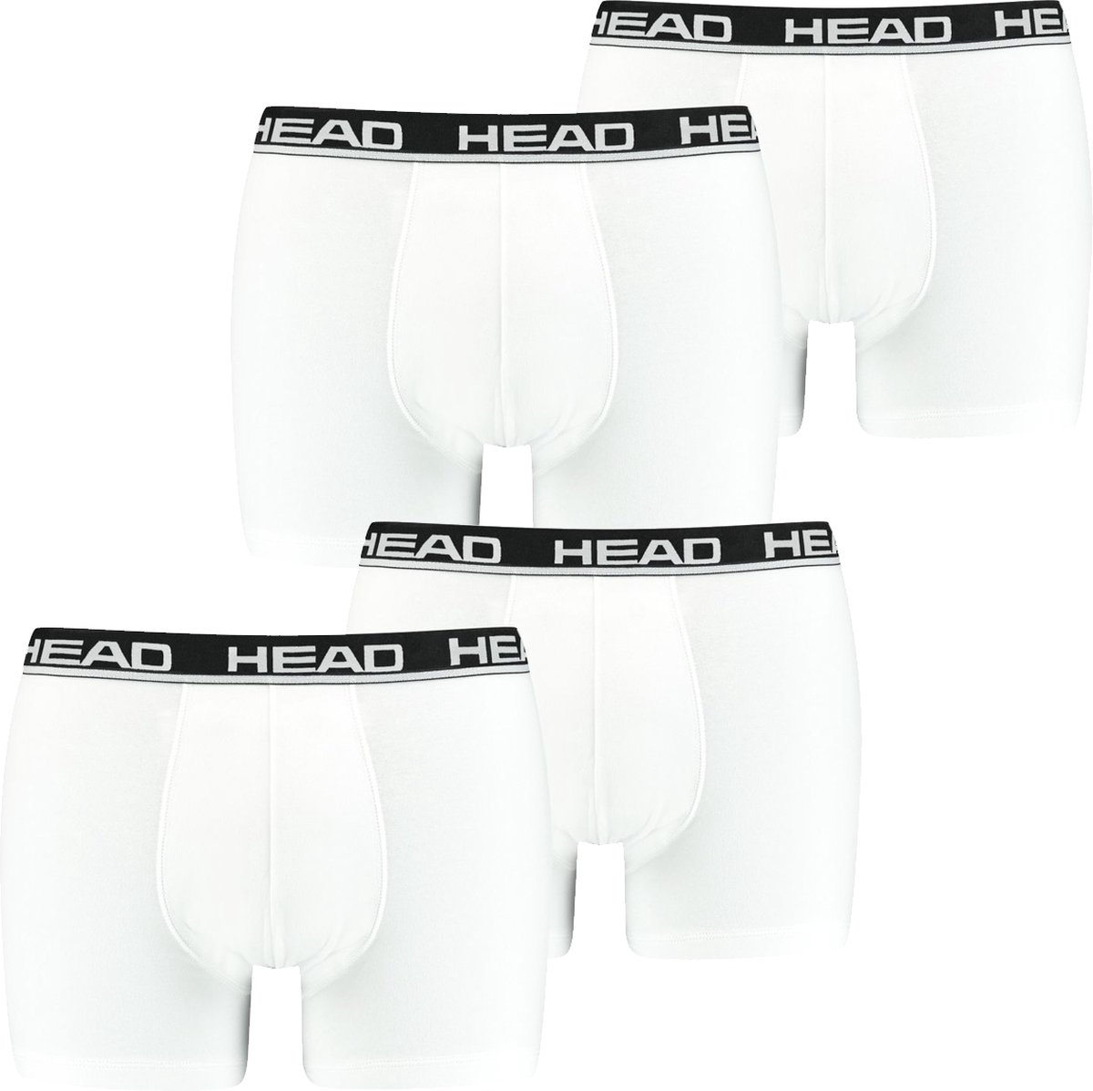 HEAD Heren Boxershorts HEAD BASIC BOXER 4er Pack Wit XL