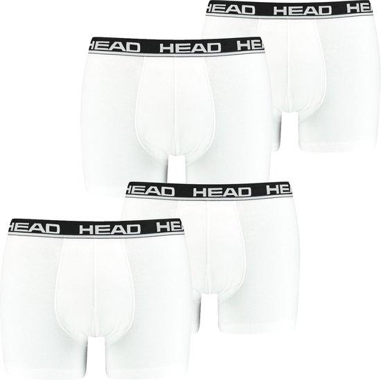 HEAD Heren Boxershorts Basic Boxer 4 Pack Wit