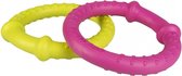 Duvoplus - Speelgoed Voor Dieren - Hond - Foam Ring L - 28cm Groen/fuchsia - 1st