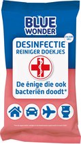 Blue Wonder Desinfectie Reiniger Doekjes - Handig Voor Onderweg - 20 doekjes
