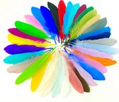 50 stuks veren 15-20 cm multicolor felle- en pastelkleuren