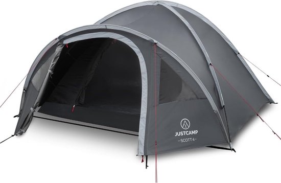 Tent 4 Persoons - Weerbestendig & Windbestendig - Familietent Kamperen - Ruim Interieur - Lichtgewicht - Incl. Opbergzak