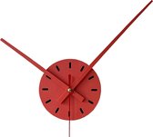 Wandklok Rood - Ø35cm moderne klok - Gemaakt met 3D-printtechnologie - Keukenklok - Stil uurwerk