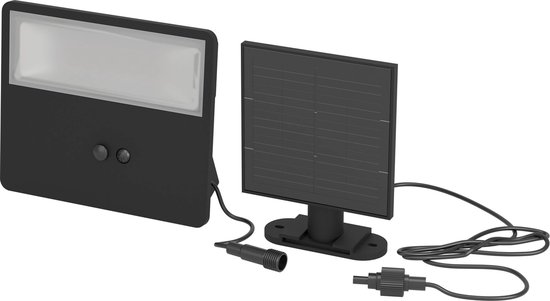 EGLO Panettieri Solar Wandlamp Buiten - LED - 17 cm - Zwart