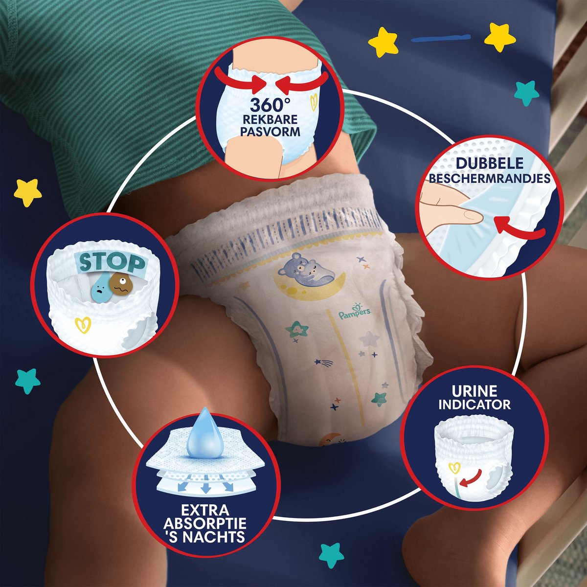 Pampers Night Pants size 6, 15+ diaper panties 19 pcs - VMD parfumerie -  drogerie