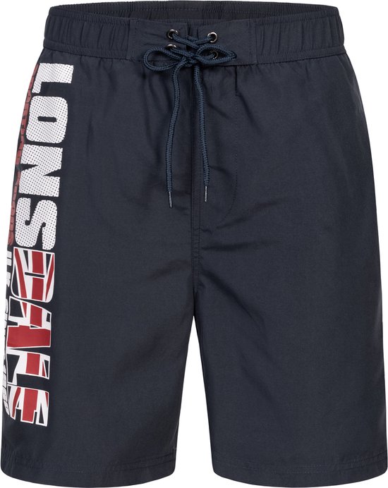 Lonsdale Shorts Logo Jam Black - Slim Fit, Elastischer Bund, 100% Baumwolle, Für Sport & Freizeit