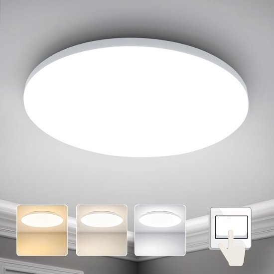 LED Plafondlamp voor Woonkamer en Slaapkamer - Modern Design - Verstelbare Lichtkleuren - Energiezuinig - Eenvoudige Installatie